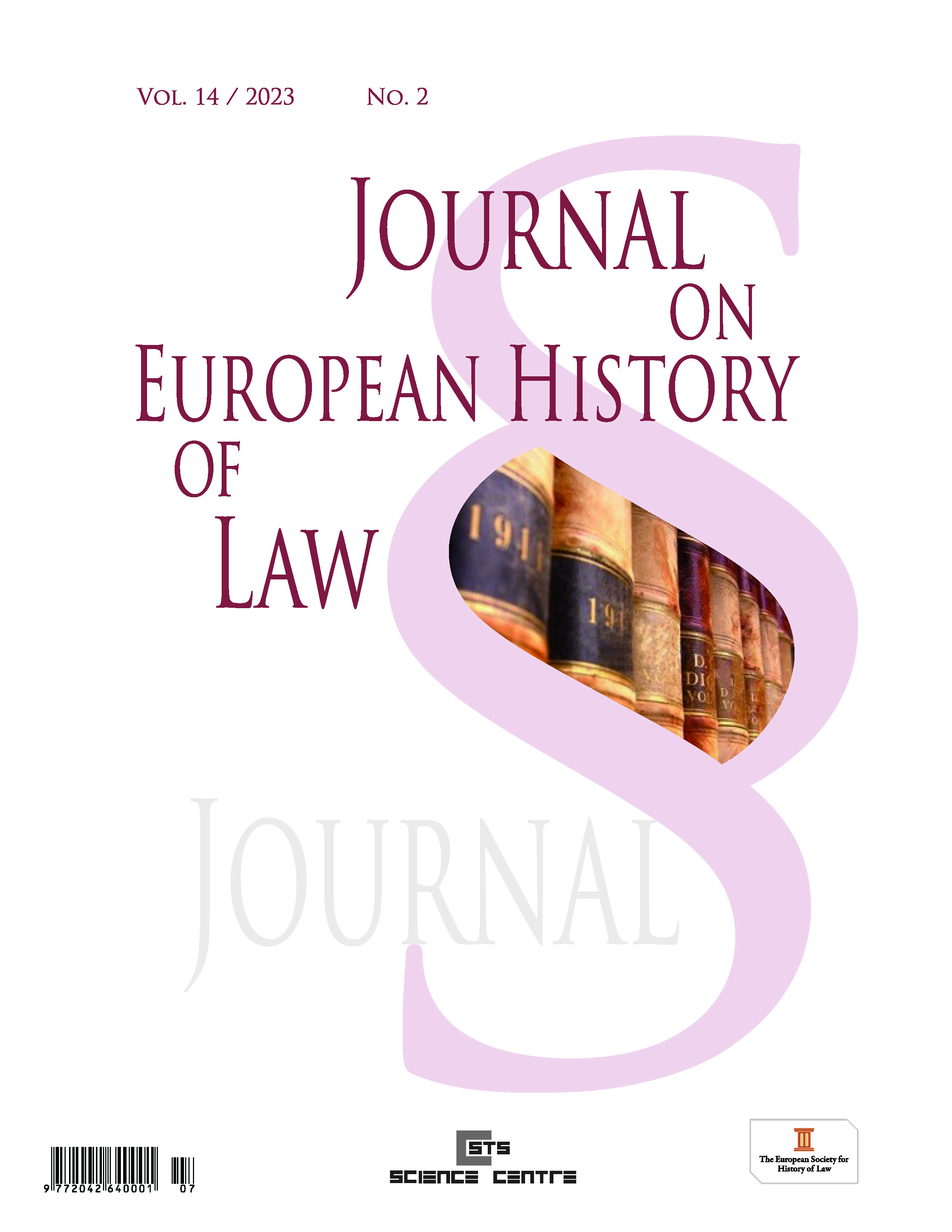 					View Vol. 14 No. 2 (2023): Journal on European History of Law 14/2023, Issue 2
				
